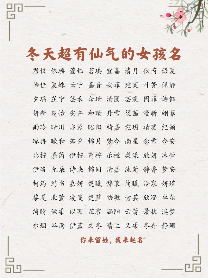 安字女孩名