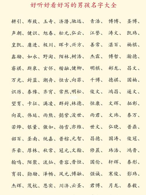 男孩名字文化涵养