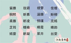 好听文雅的女孩姓名大全